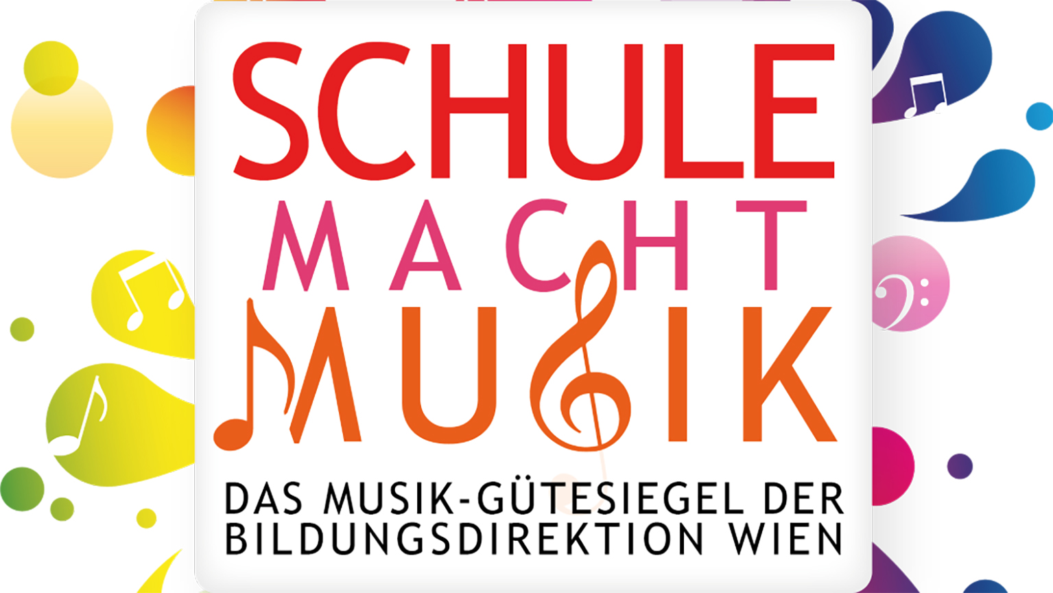 Logo Schule macht Musik in verschiedenen Farben