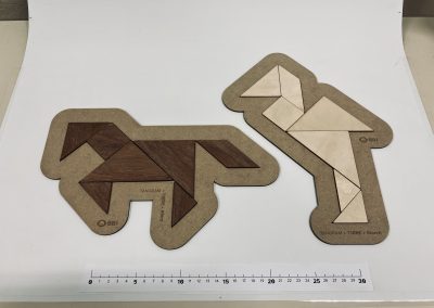 Tangram mit Schablonen - Laserschnitt